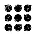 Time icon or logo isolated sign symbol vector illustration Royalty Free Stock Photo