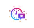 Time icon. Remove alarm sign. Vector Royalty Free Stock Photo
