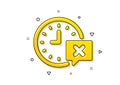 Time icon. Remove alarm sign. Vector Royalty Free Stock Photo