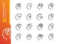 Minimal thinkink line icon set