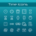 Time icons pack. Vector illustration decorative design