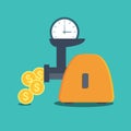 Time idea turn money business concept vector