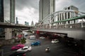 Time Laps Bangkok,Thailand:The traffic at twilight on Sathon