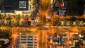 Time lapse aerial view to crossroads, Kharkiv