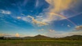 Time Lapse Beautiful Rainbow In The Nice Sky