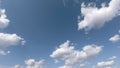 Time-lapse of blue sky with cloud.