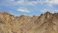 A time lapse blue sky over the desert mountains