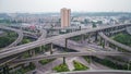 Time lapse of the busy interchange traffic in city