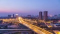 Time Lapse of busy traffic in WUHAN from day to night