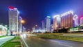 Time Lapse of busy traffic in WUHAN at night