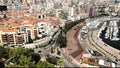 Time lapse car traffic in Condamine near Port Hercule in the center of the principality of Monaco