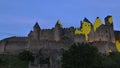 Time lapse of Carcassonne, a hilltop town in southern France is an UNESCO World Heritage Site famous for its medieval