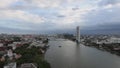 Time lapse chaophraya river in bangkok