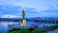 Time lapse of Chuncheon City at Night Seoul, South Korea.