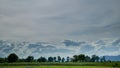 Time-lapse cloud before storm above summer landscape Royalty Free Stock Photo