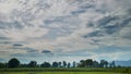 Time-lapse cloud before storm above summer landscape Royalty Free Stock Photo