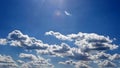 Time lapse clouds above the sun