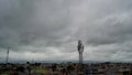 Time Lapse of clouds over dense population ctiy area in raipur, chhattisgarh, Time Lapse of dark clouds in rain or rainy season,