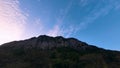 Time lapse of clouds at Sanbangsan mountain in Jeju Island, Korea