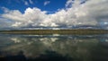 Time Lapse of Clouds and with Water Reflection along Columbia River Gorge 4k