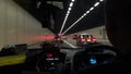 Time lapse drive in taxicabs of Hong Kong