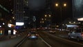 Time lapse drive in taxicabs of Hong Kong