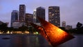 Time Lapse of DWP Sculpture / Downtown Los Angeles at Day to Night