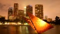 Time Lapse of DWP Sculpture / Downtown Los Angeles at Day to Night
