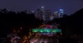 Time-lapse of the 110 expressway headed toward Downtown Los Angeles at night