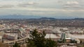 Time lapse of freeway traffic and clouds in Portland OR one winter day 4k