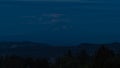 Time lapse of full moonrise over Mt Hood in Happy Valley OR from dusk into night 4k