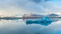 Time lapse of Ice bergs in Jokulsarlon glacial lake, Iceland