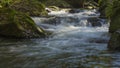 The Monte Gelato waterfalls. Timelapse of the waterfalls. Waterfalls on the Treja river in 4k.