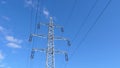 Time lapse - 110 kilovolt steel l attice pylon and clouds