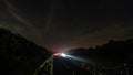 Time-lapse of the M6 traffic at night