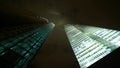 Time lapse of a metal and glass building