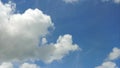 Time lapse of cloud over blue sky background