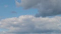 Time lapse of moving fluffy clouds