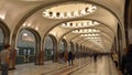 Time lapse of people walking in the Moscow metro station, Russia