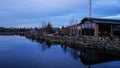 Time Lapse of people walking near river