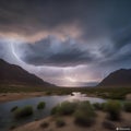 A time-lapse photograph capturing the complex and ever-changing patterns of a dynamic weather system2