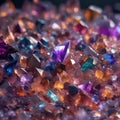 A time-lapse photograph capturing the growth of crystals in a supersaturated solution1 Royalty Free Stock Photo
