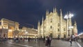 Time lapse of Piazza del Duomo in Milan, Italy