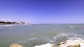 Time lapse of a pier and the sea around, Alba Adriatica, Teramo, Abruzzo.