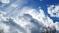 Time lapse recording of beautiful cloud formations in a blue sky