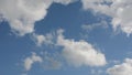 Time lapse of running clouds on a blue sky