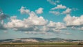 Time lapse of running clouds over the mountains of Galilee, Israel