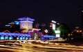 time-lapse scene near Ben Thanh Market, Ho Chi Minh City, Vietnam