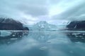 time-lapse sequence capturing glacier calving activity