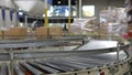 Time Lapse Shot Of Boxes Moving On Conveyor Belt